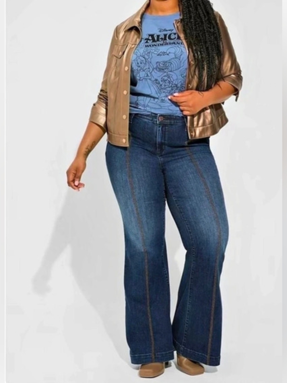 Torrid Sky High A-Line Flare Super Soft Jean 14S Like New 4119-